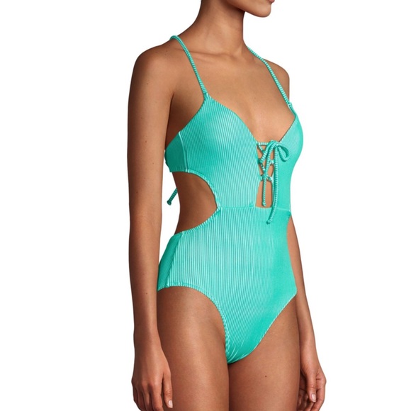 NWT No boundaries ribbed monokini swimsuit Med - Picture 1 of 8